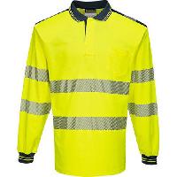 Reflexní polokošile s dlouhým rukávem PW3 Hi-Vis, žlutá/modrá, vel. XXL