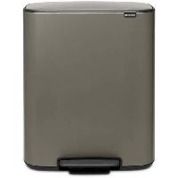 Odpadkový koš s nožním pedálem Bo 2 x 30 l Brabantia platinový