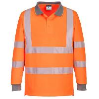 (obrázek pro) Eco Hi-Vis L/S Polo, 6 ks v balení, oranžová, vel. S