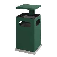 (obrázek pro) Odpadkový koš s popelníkem s odnímatelným víkem 80 l zelený