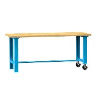 (obrázek pro) Mobilní dílenský stůl MPS4-720, 2000 x 700 x 880 mm, BUK, modrá