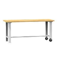 (obrázek pro) Mobilní dílenský stůl MPS4-720, 2000 x 700 x 880 mm, BUK, šedá