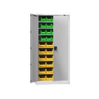 (obrázek pro) Skříň s boxy UK1-B21, 950 x 400 x 1950 mm, šedá-šedá