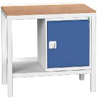 Dílenský stůl Bott Verso Weld, 93 x 100 x 60 cm, 1 skříňka, multiplex, šedá-modrá (obrázek pro) Dílenský stůl Bott Verso Weld, 93 x 100 x 60 cm, 1 skříňka, multiplex, šedá-modrá