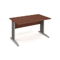 (obrázek pro) Kancelářský stůl Cross, 140 x 80 x 75,5 cm, rovné provedení, dezén ořech