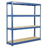(obrázek pro) Kovový regál Rapid 1, 198 x 213,4 x 45,5 cm, 580 kg/police, 4 dřevotřískové police, modrý