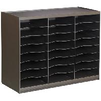 Přihrádkový modul, 24 přihrádek, černý (obrázek pro) Přihrádkový modul, 24 přihrádek, černý