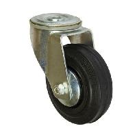 (obrázek pro) Gumové transportní kolo se středovým otvorem, průměr 100 mm, otočné, kluzné ložisko
