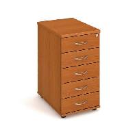 (obrázek pro) Přístavbový kontejner, 75,5 x 40 x 60 cm, 5 zásuvek, dezén třešeň