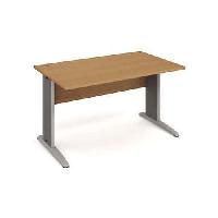 (obrázek pro) Kancelářský stůl Cross, 140 x 80 x 75,5 cm, rovné provedení, dezén buk