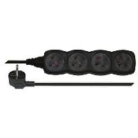 Prodlužovací kabel Emos, 4 zásuvky, černý, 5 m (obrázek pro) Prodlužovací kabel Emos, 4 zásuvky, černý, 5 m