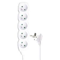 Prodlužovací kabel Emos, 5 zásuvek, bílý, 5 m (obrázek pro) Prodlužovací kabel Emos, 5 zásuvek, bílý, 5 m