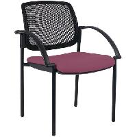 Konferenční židle Manutan Expert Ritz s područkami, fialová