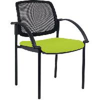 Konferenční židle Manutan Expert Ritz s područkami, zelená
