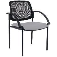 Konferenční židle Manutan Expert Ritz s područkami, šedá