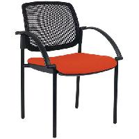 Konferenční židle Manutan Expert Ritz s područkami, oranžová