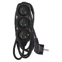 (obrázek pro) Prodlužovací kabel Emos, černý, PVC, 3 zásuvky, 2 m