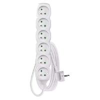 (obrázek pro) Prodlužovací kabel Emos, bílý, PVC, 6 zásuvek, 3 m