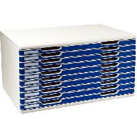 Zásuvkový modul Multiform A3, 10 zásuvek, modrý (obrázek pro) Zásuvkový modul Multiform A3, 10 zásuvek, modrý