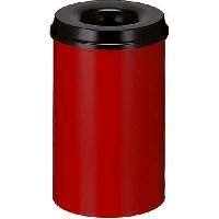 Ohnivzdorný odpadkový koš 20 l červený/černý (obrázek pro) Ohnivzdorný odpadkový koš 20 l červený/černý