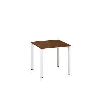 Kancelářský stůl Alfa 200, 80 x 80 x 74,2 cm, rovné provedení, dezén ořech, RAL9010 (obrázek pro) Kancelářský stůl Alfa 200, 80 x 80 x 74,2 cm, rovné provedení, dezén ořech, RAL9010