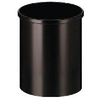 (obrázek pro) KULATÝ KOVOVÝ ODPADKOVÝ KOŠ 50 L ČERNÝ