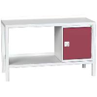 Dílenský stůl Bott Verso Weld, 91 x 150 x 60 cm, 1 skříňka, ocel, šedá-červená (obrázek pro) Dílenský stůl Bott Verso Weld, 91 x 150 x 60 cm, 1 skříňka, ocel, šedá-červená