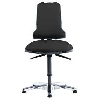 (obrázek pro) Dílenská židle Bimos Sintec 9816 s kluzáky, koženka, černá