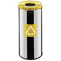 (obrázek pro) Kovový odpadkový koš Prestige EKO na tříděný odpad, objem 45 l, žlutý