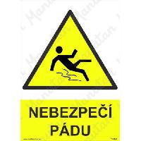 Nebezpečí pádu, plast 148 x 210 x 2 mm A5 (obrázek pro) Nebezpečí pádu, plast 148 x 210 x 2 mm A5
