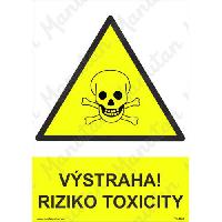 Výstraha riziko toxicity, plast 210 x 297 x 0,5 mm A4