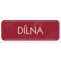 (obrázek pro) Dílna, samolepka 200 x 70 x 0,1 mm, červená