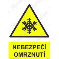 Nebezpečí omrznutí, plast 210 x 297 x 0,5 mm A4 (obrázek pro) Nebezpečí omrznutí, plast 210 x 297 x 0,5 mm A4