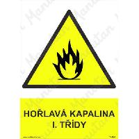 Hořlavá kapalina I. třídy, samolepka 210 x 297 x 0,1 mm A4 (obrázek pro) Hořlavá kapalina I. třídy, samolepka 210 x 297 x 0,1 mm A4