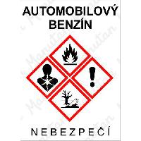 (obrázek pro) Automobilový benzín, samolepka 105 x 148 x 0,1 mm A6