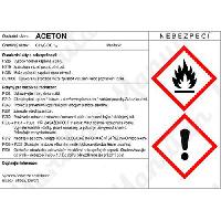 (obrázek pro) Aceton štítek, samolepka 148 x 105 x 0,1 mm A6