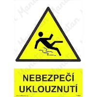 Nebezpečí uklouznutí, plast 148 x 210 x 0,5 mm A5 (obrázek pro) Nebezpečí uklouznutí, plast 148 x 210 x 0,5 mm A5