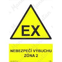 Exploze nebezpečí výbuchu zóna 2, plast 148 x 210 x 0,5 mm A5 (obrázek pro) Exploze nebezpečí výbuchu zóna 2, plast 148 x 210 x 0,5 mm A5