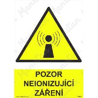 Neionizující záření, samolepka 210 x 297 x 0,1 mm A4 (obrázek pro) Neionizující záření, samolepka 210 x 297 x 0,1 mm A4