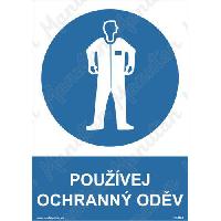Používej ochranný oděv, plast 148 x 210 x 0,5 mm A5
