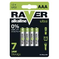 (obrázek pro) Alkalická baterie RAVER AAA (LR03) - 4 ks