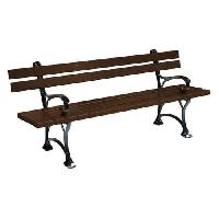 (obrázek pro) Parková lavička Ornamental s opěradlem a područkami, palisandr