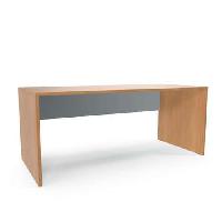 (obrázek pro) Kancelářský stůl Viva, 180 x 80 x 75 cm, rovné provedení, buk/šedý