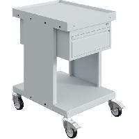 Dílenský vozík na materiál Sofame, 2 patra, 1 zásuvka, 150 kg, š