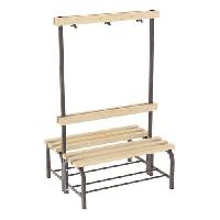(obrázek pro) Lavice Lisa s věšákovou stěnou, 100 cm, oboustranná, hnědá