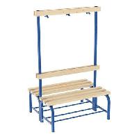 (obrázek pro) Lavice Lisa s věšákovou stěnou, 100 cm, oboustranná, modrá