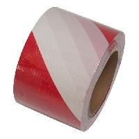 Páska výstražná, nelepicí, červeno – bílá, 75 mm x 200 m