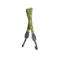 TOPTRADE lano pryžové s textilním opletem a plastovými háky, 18