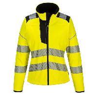Dámská softshellová bunda PW3 Hi-Vis, černá/žlutá, vel. M (obrázek pro) Dámská softshellová bunda PW3 Hi-Vis, černá/žlutá, vel. M