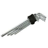 (obrázek pro) L-klíče TORX, sada 9ks, T15-T55, 260mm GEKO